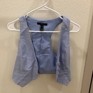 Forever 21 Light Blue Crop Top Vest